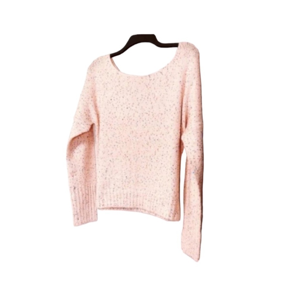 Rebecca Minkoff Womens Pink Crew Neck Sequins Long Sleeve Knit Sweater Sz L New - Picture 3 of 9